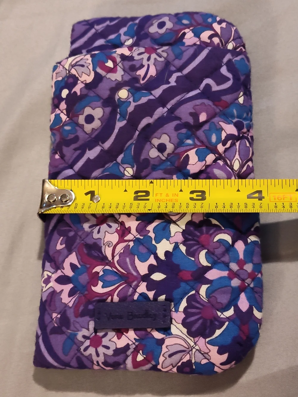 NWOT!! Vera Bradley Purple Floral Quilted Double Eye Glass Case (NO Glasses)